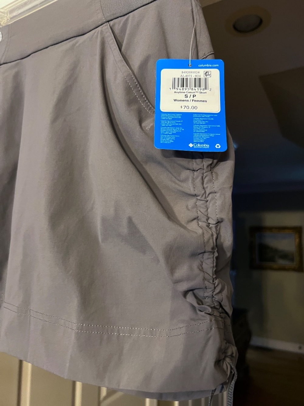 $70 NWT Women's Columbia Omni Shield Anytime Casual Skort in Gray Size SMALL - Picture 8 of 9